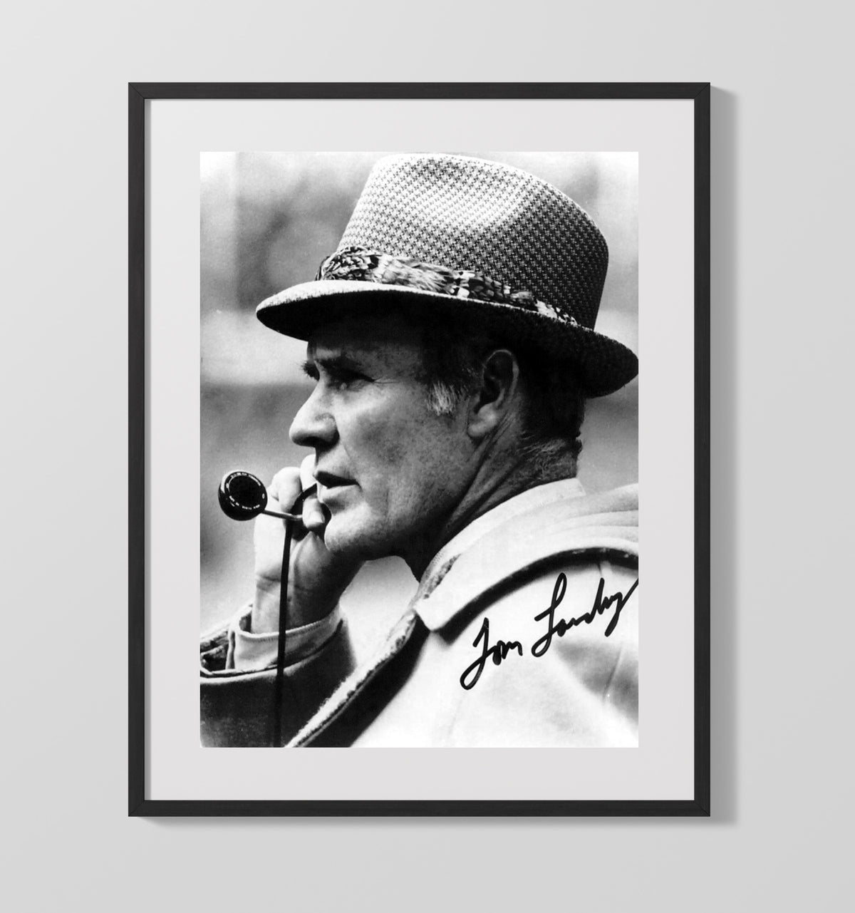 Tom Landry - The Fedora football wall art 16x20 Gallery Frame