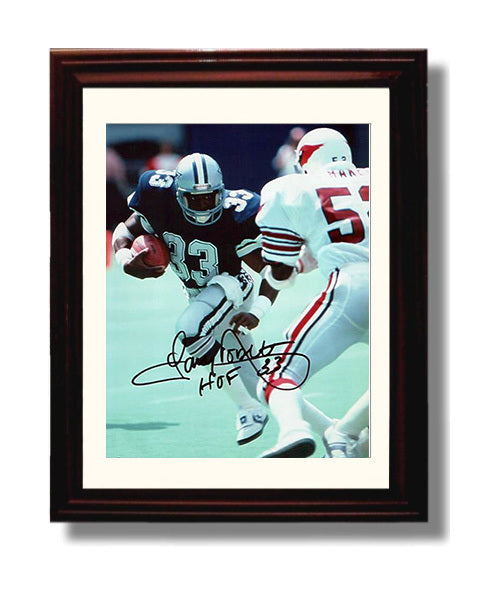 Tony Dorsett - Dallas football Running Back Versus Arizona football Defender football wall art 8x10 Beveled Frame