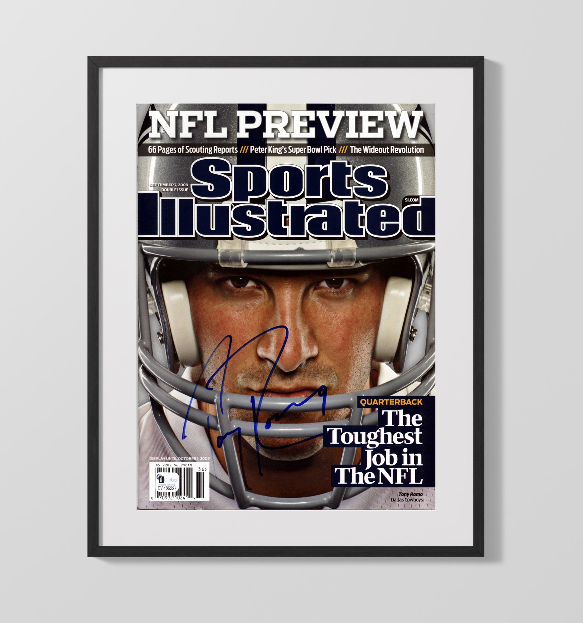 Tony Romo NFL Preview - Job QB1 football wall art 16x20 Gallery Frame