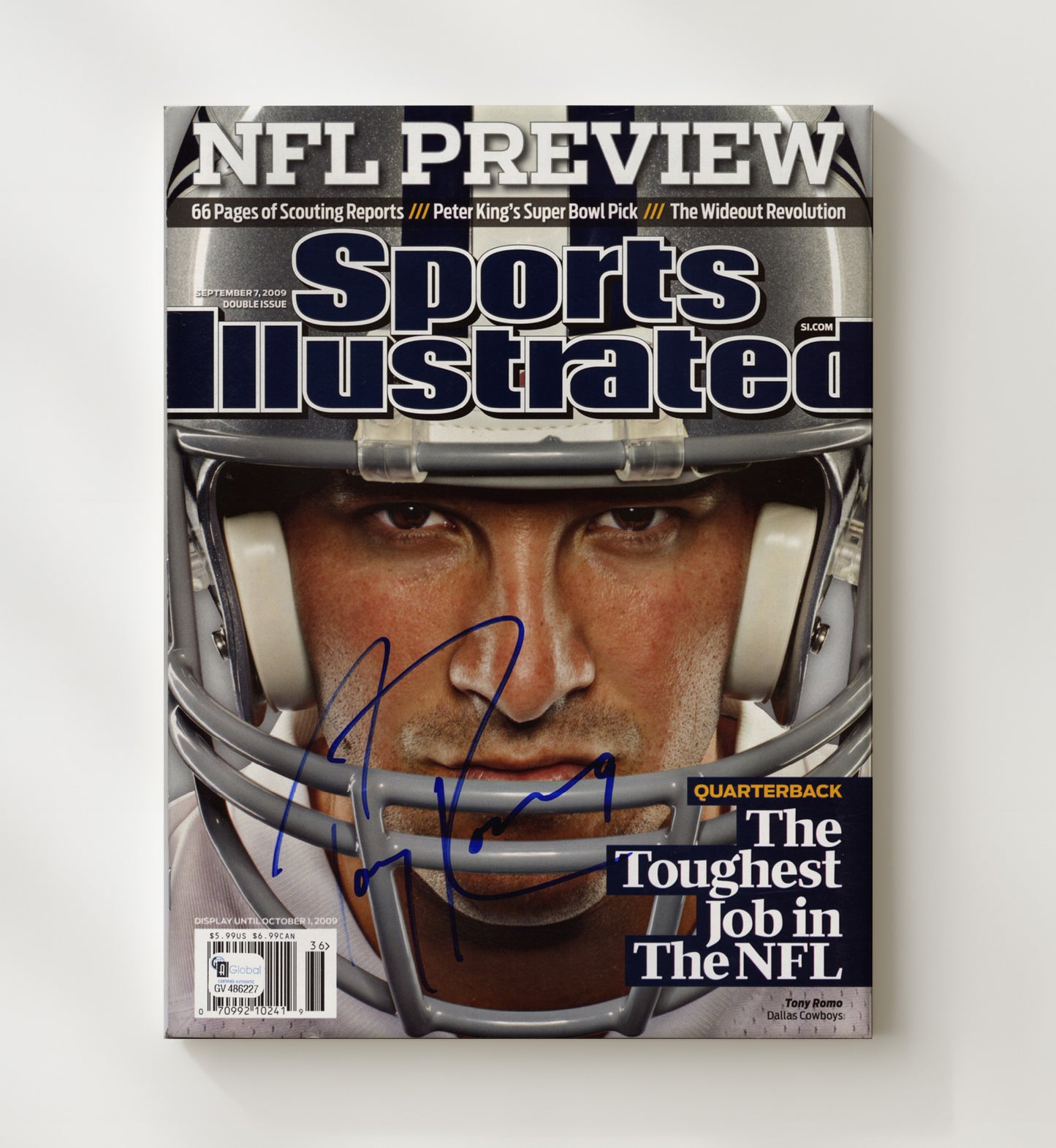 Tony Romo NFL Preview - Job QB1 football wall art 20x24 Canvas