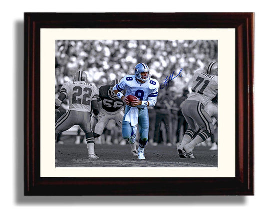 Troy Aikman - Americas QB football wall art 8x10 Beveled Frame