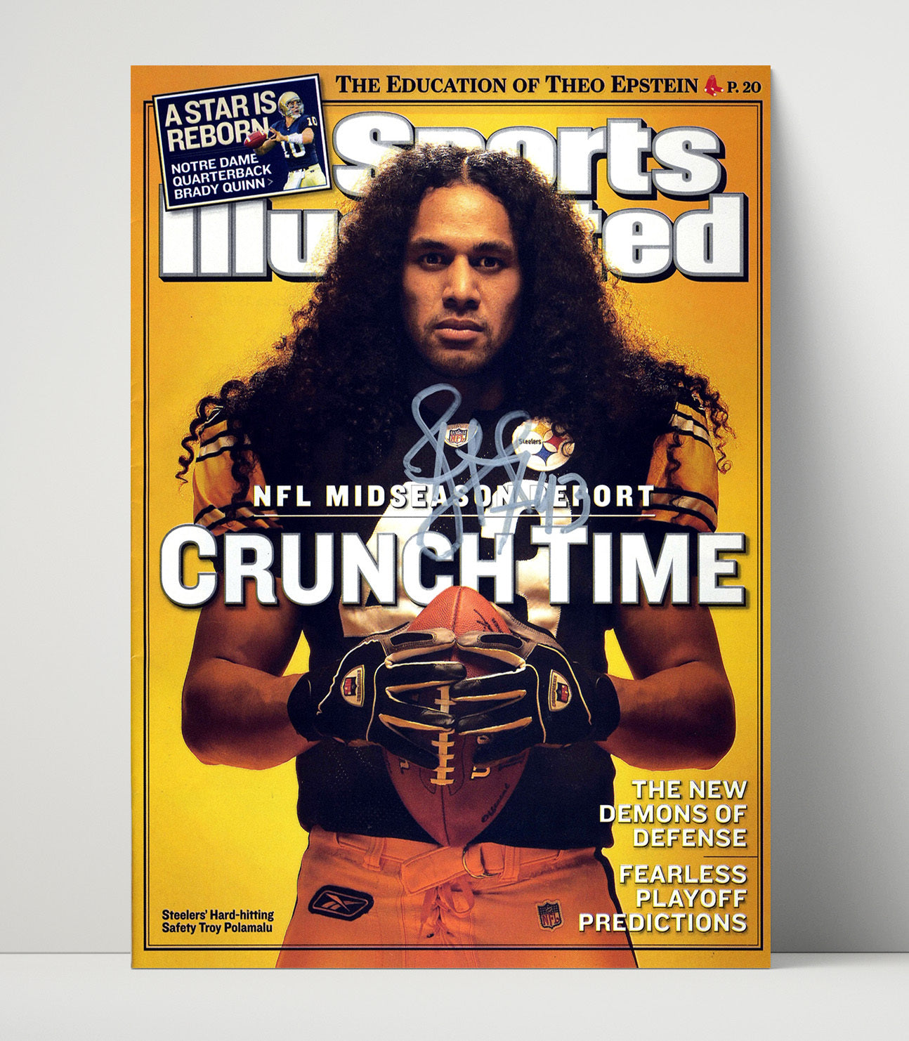 Troy Polamalu - Crunch Time Hair and Hits football wall art 16x20 Unframed Print
