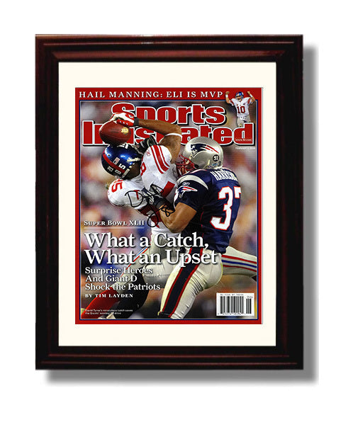 Tyree Helmet Catch - Helmet Magic football wall art 8x10 Beveled Frame