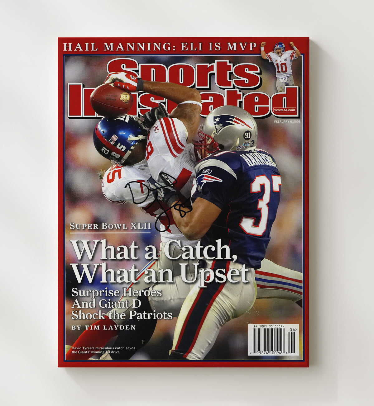 Tyree Helmet Catch - Helmet Magic football wall art 20x24 Canvas