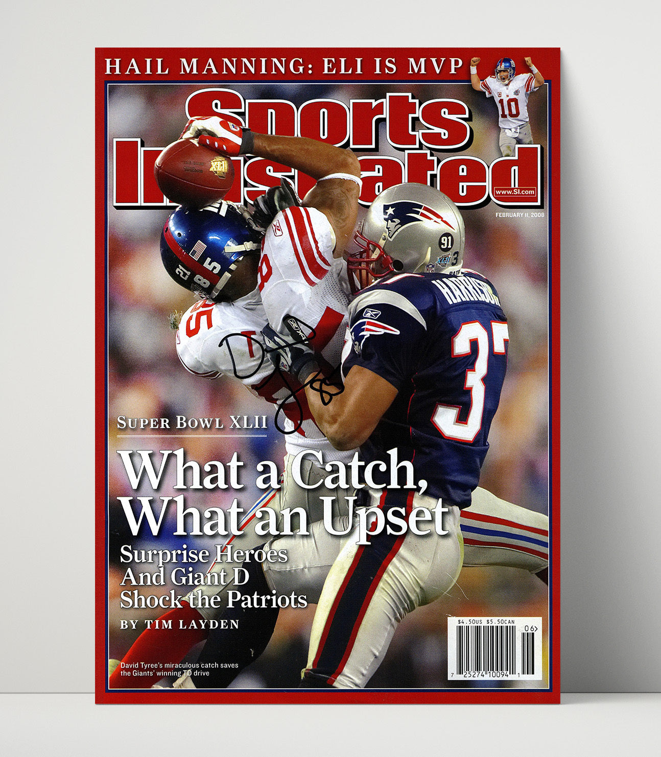 Tyree Helmet Catch - Helmet Magic football wall art 16x20 Unframed Print