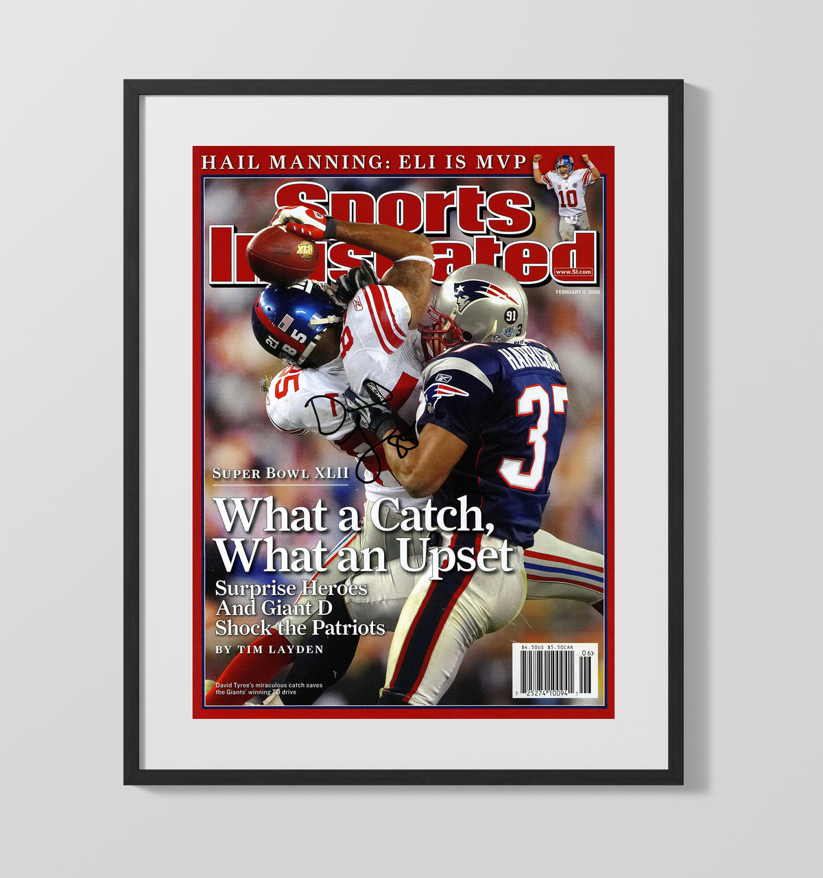 Tyree Helmet Catch - Helmet Magic football wall art 16x20 Gallery Frame