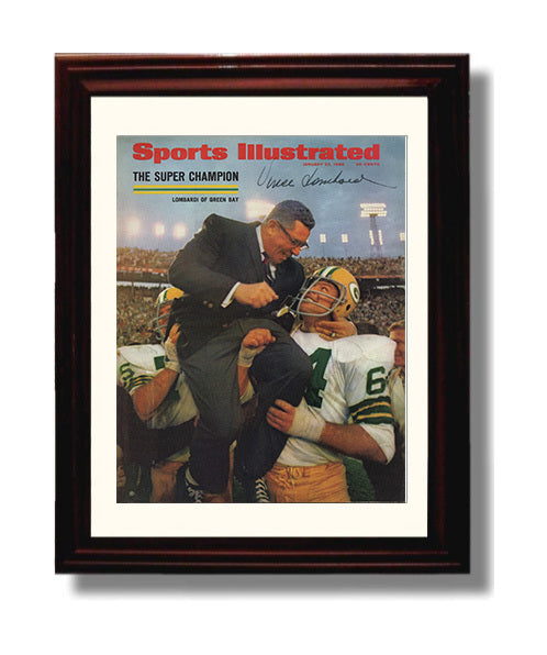 Vince Lombardi - Title Town Triumph football wall art 8x10 Beveled Frame