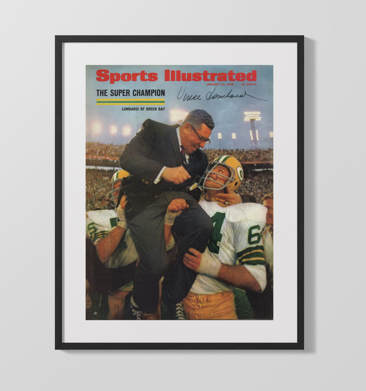 Vince Lombardi - Title Town Triumph football wall art 16x20 Gallery Frame