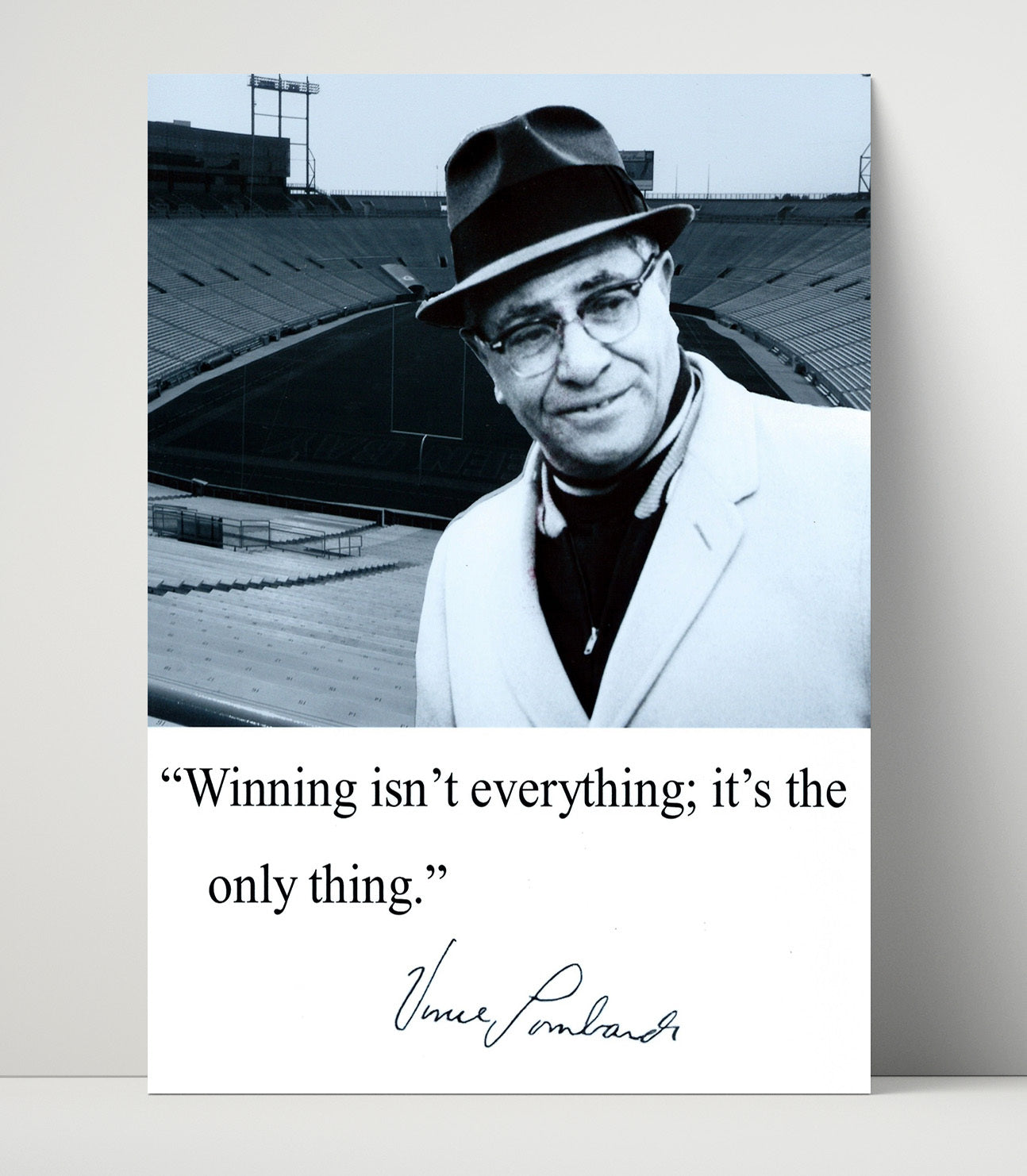 Vince Lombardi - Winning Is The Only Thing football wall art 16x20 Unframed Print