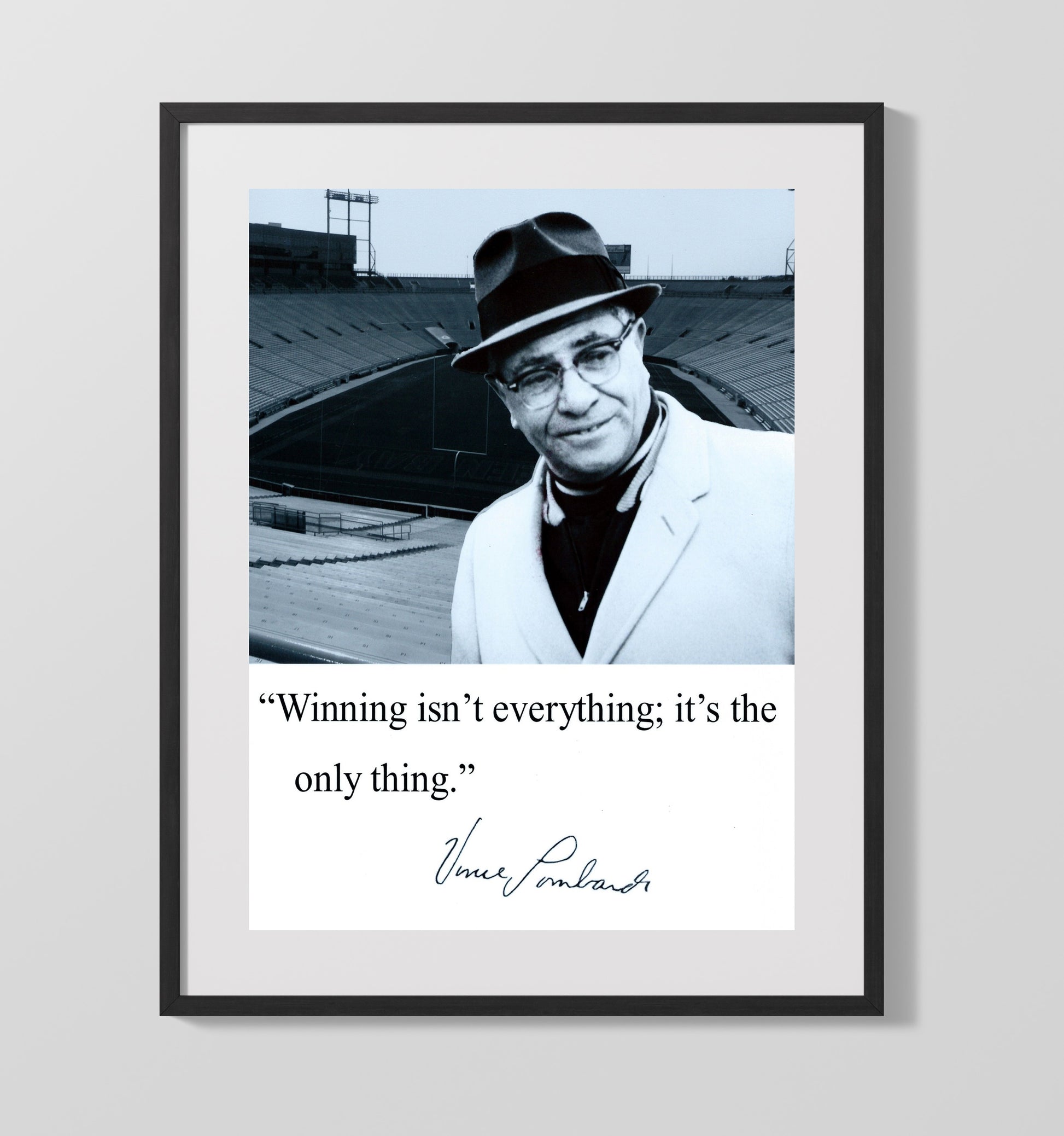 Vince Lombardi - Winning Is the Only Thing Football Wall Art - football wall art print