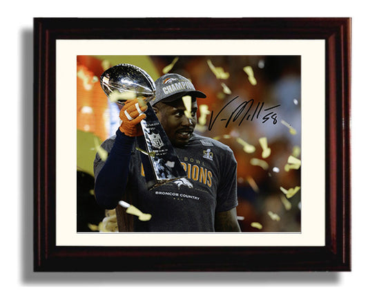 Von Miller - Super Bowl Glory football wall art 8x10 Beveled Frame