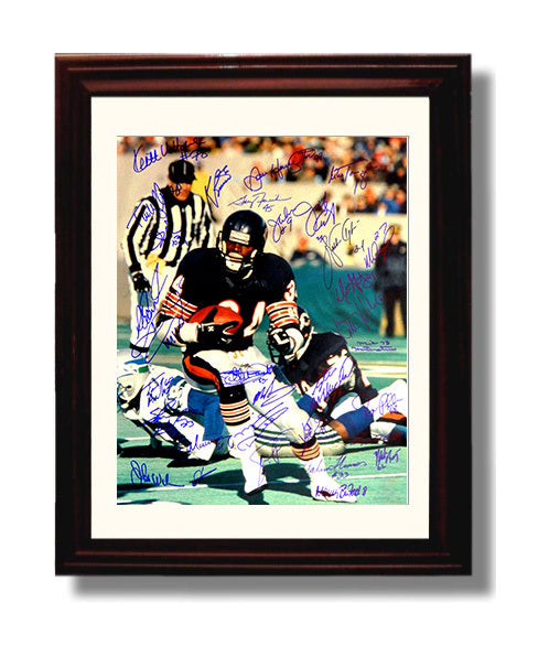 Walter Payton - Chicago football 1985 Championship Season Running Play football wall art 8x10 Beveled Frame