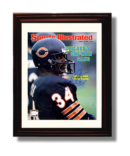 Walter Payton One-Man Gang - Sweetness Rules football wall art 8x10 Beveled Frame