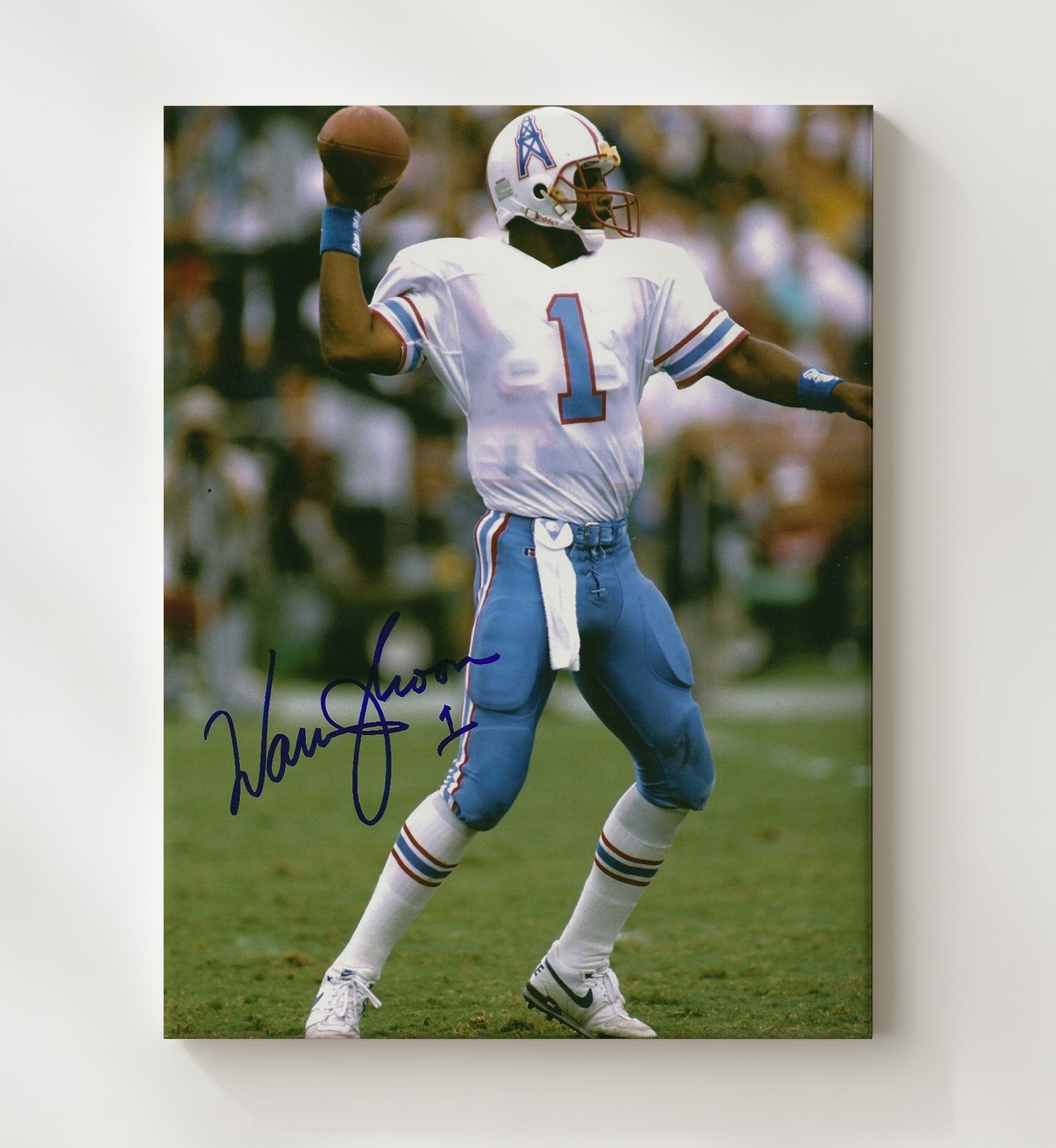 Warren Moon - Moon Shot Pass football wall art 20x24 Canvas