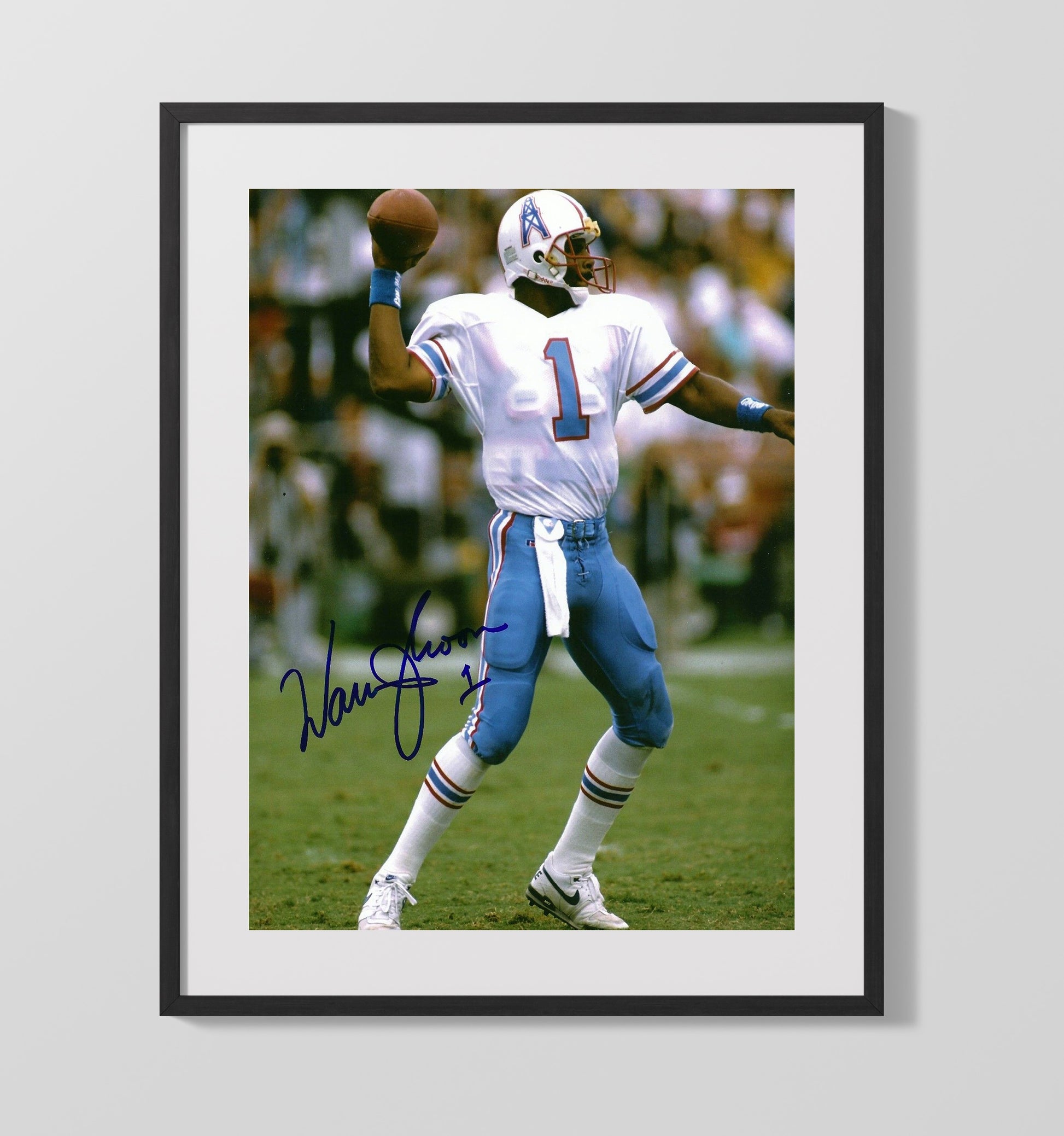 Warren Moon - Moon Shot Pass football wall art 16x20 Gallery Frame