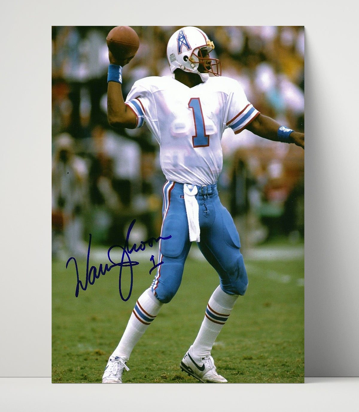 Warren Moon - Moon Shot Pass football wall art 16x20 Unframed Print