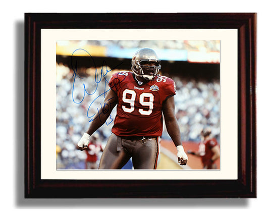 Warren Sapp - Sack Machine HOF football wall art 8x10 Beveled Frame