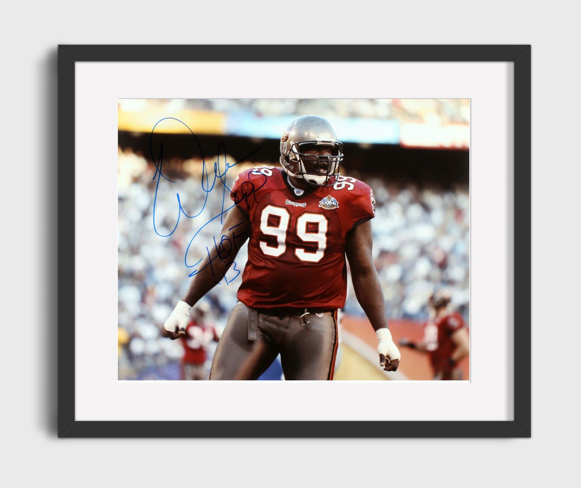 Warren Sapp - Sack Machine HOF football wall art 16x20 Gallery Frame