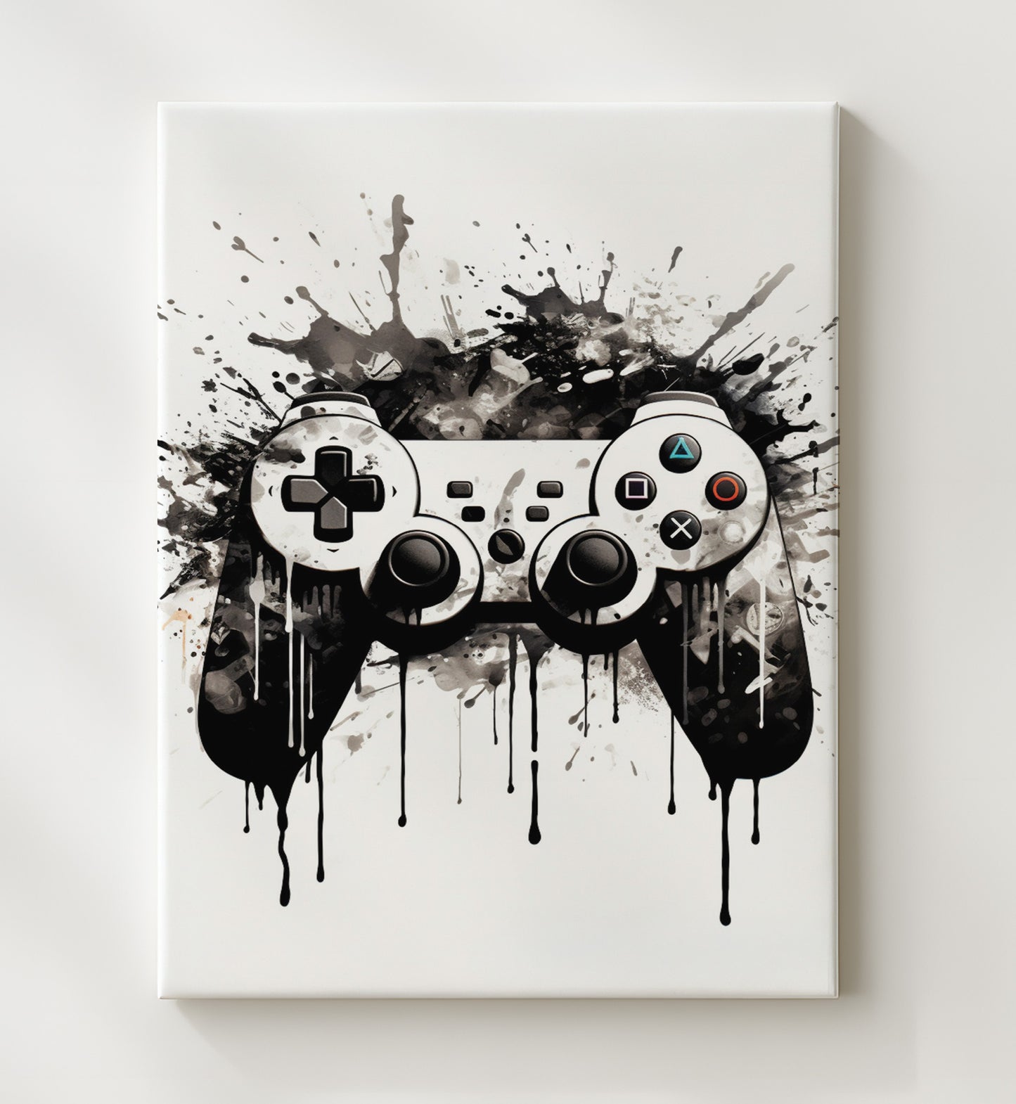Bold Gaming Controller Bedroom Wall Art 20x24 Canvas wall art print – Gaming Wall Art decor