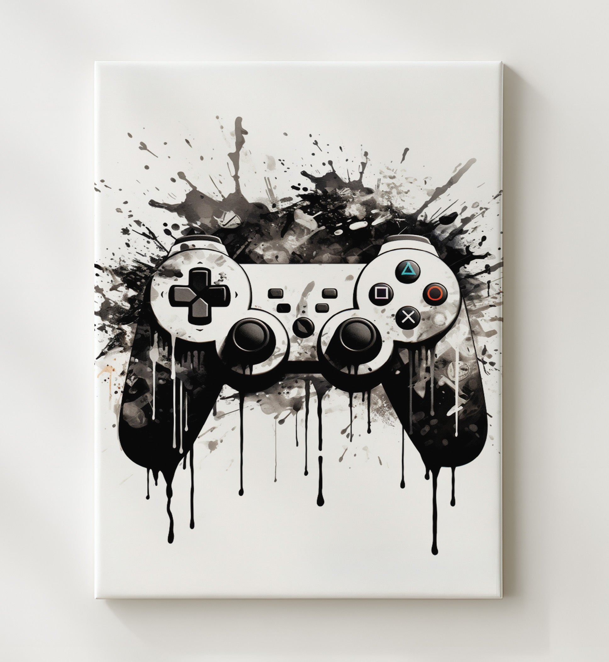 Bold Gaming Controller Bedroom Wall Art 20x24 Canvas wall art print – Gaming Wall Art decor
