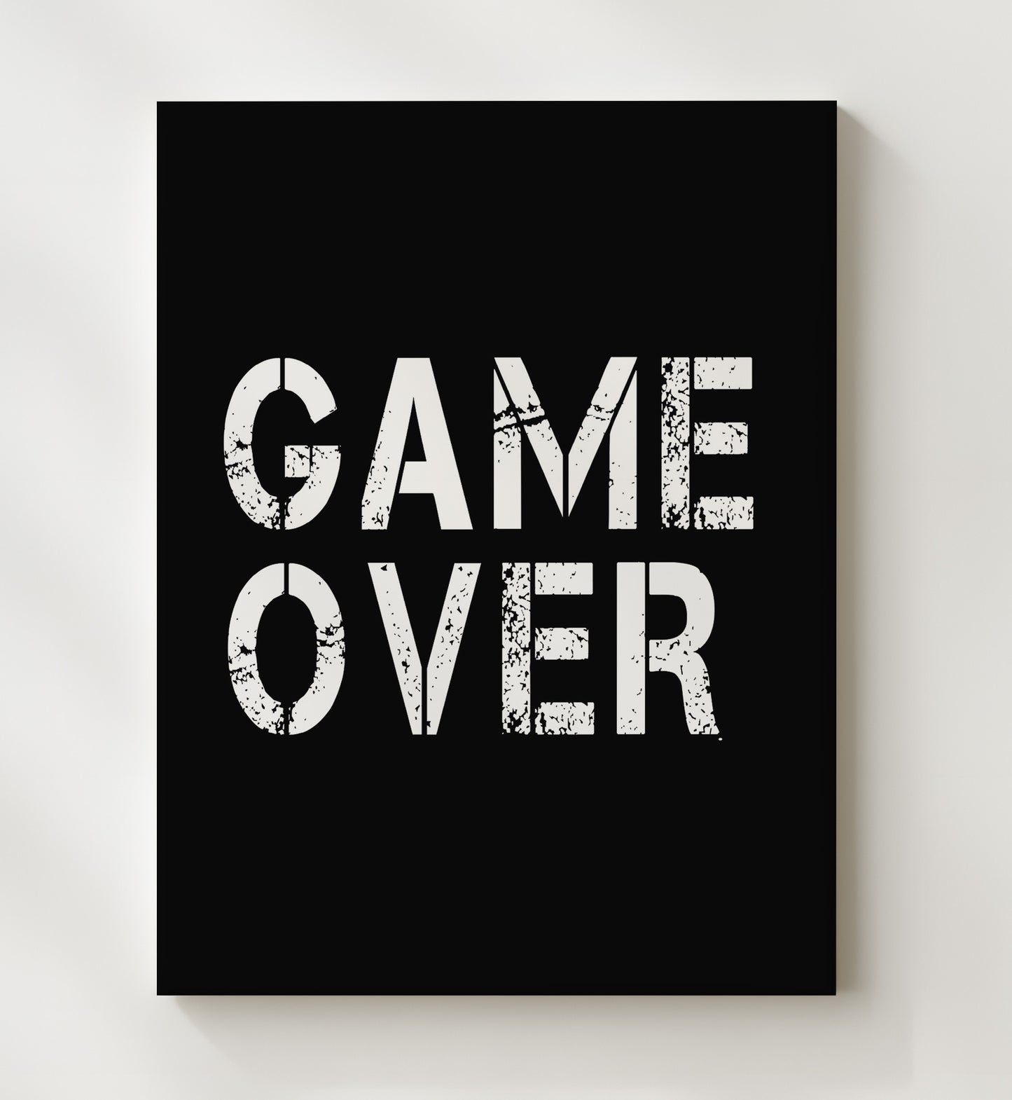 Retro Arcade Game Over Kids Room Wall Art 20x24 Canvas wall art print – Gaming Wall Art decor
