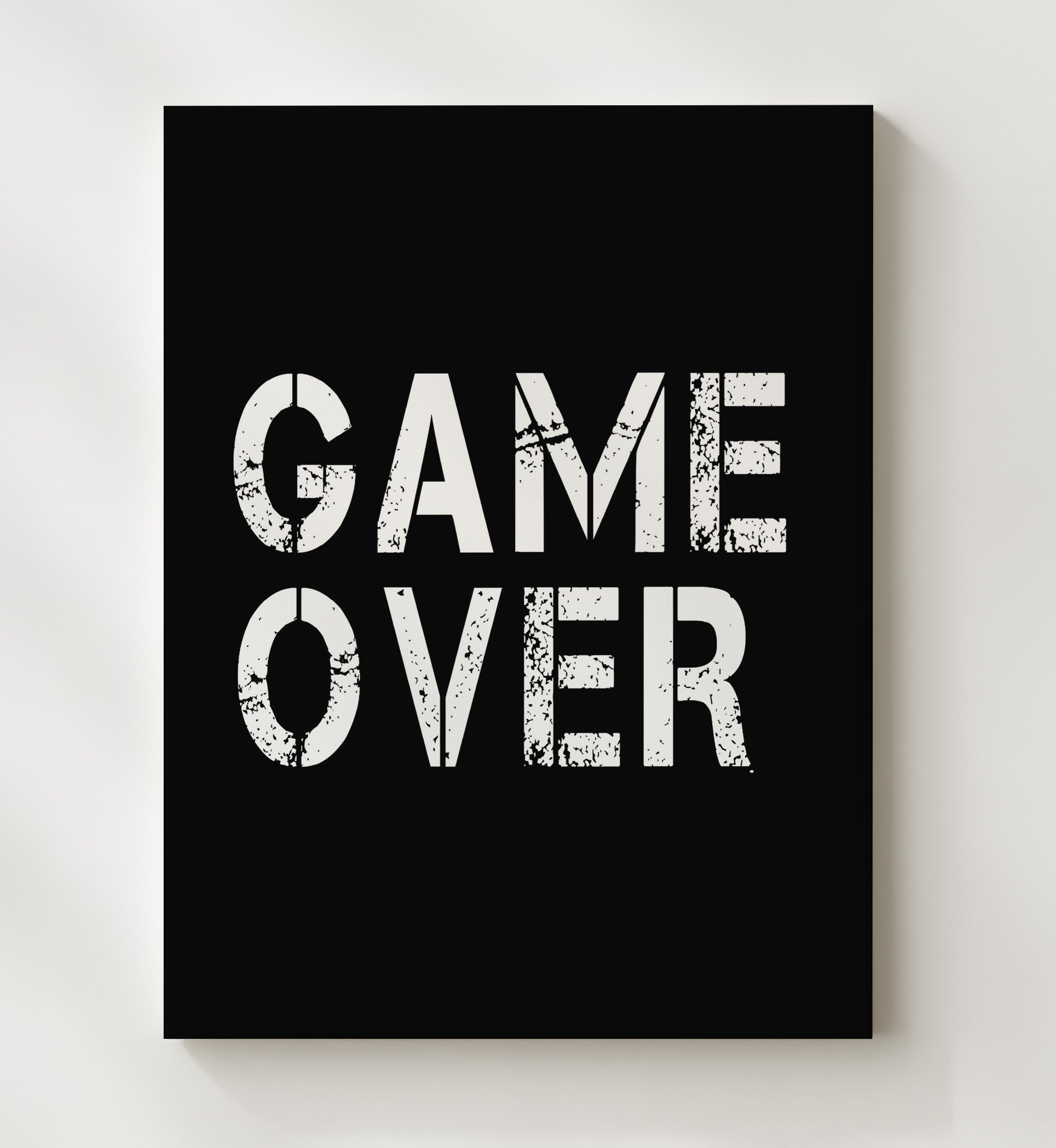 Retro Arcade Game Over Kids Room Wall Art 20x24 Canvas wall art print – Gaming Wall Art decor