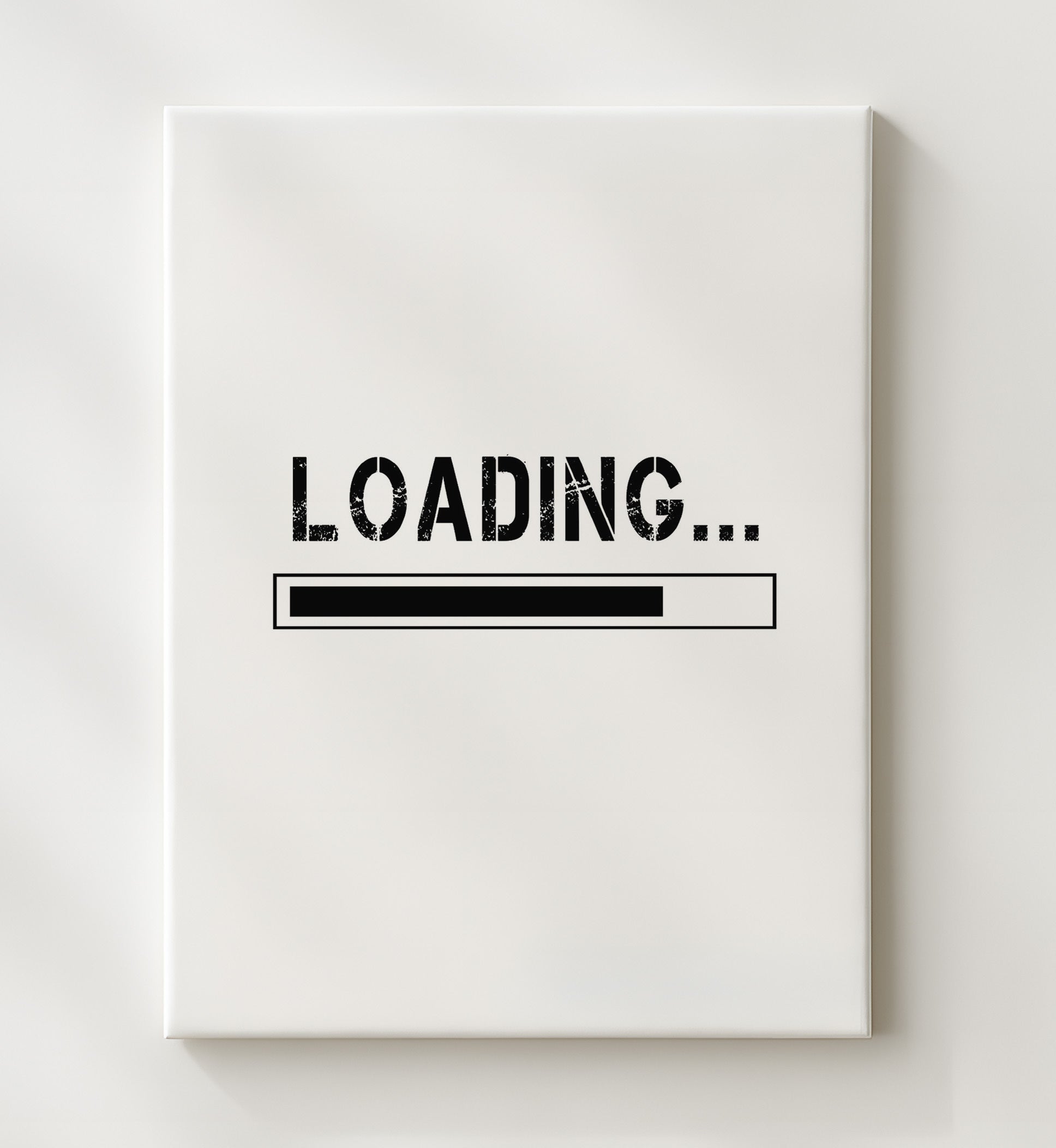 Modern Loading Screen Gamer Kids Room Wall Art 20x24 Canvas wall art print – Gaming Wall Art decor