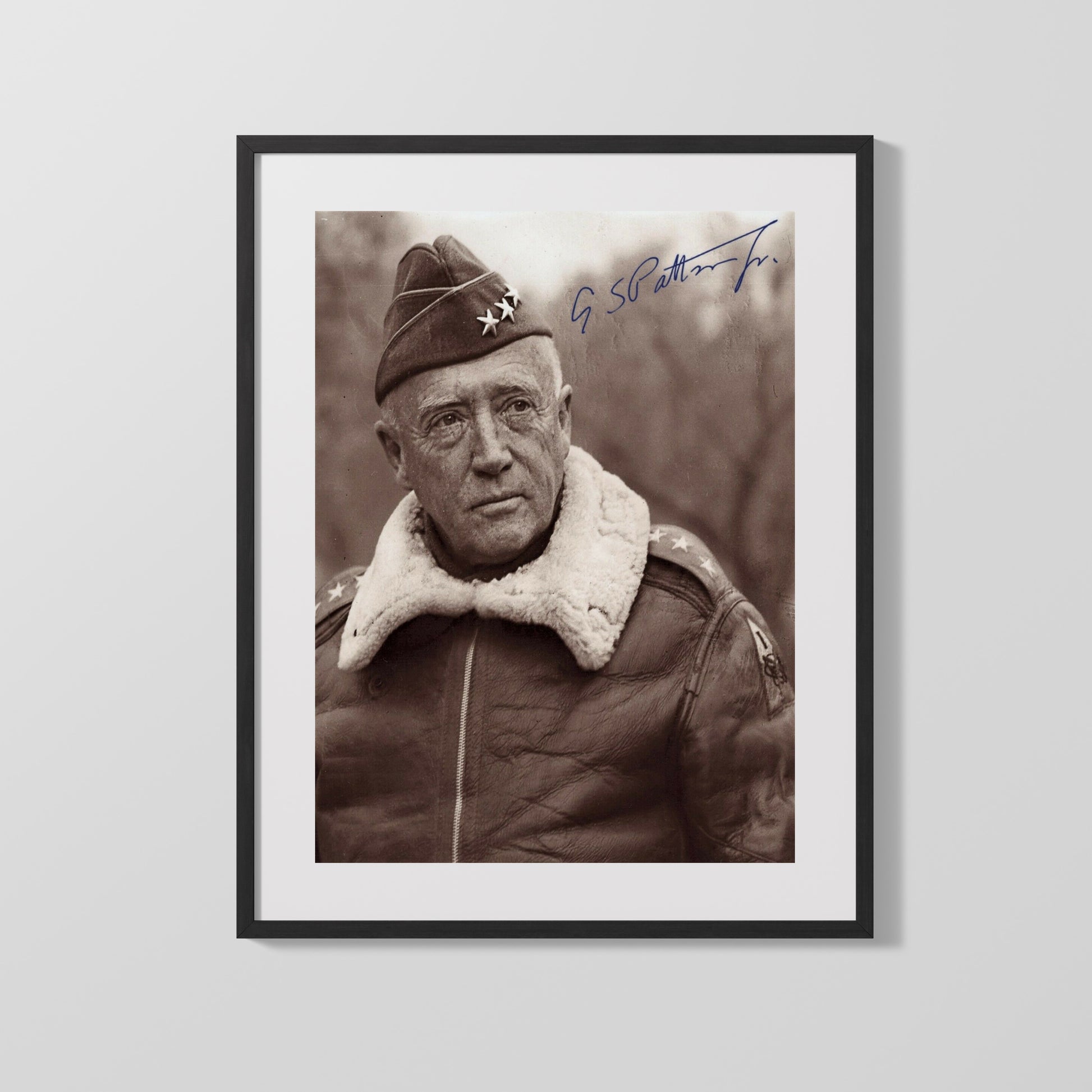 History Poster Print: General George Patton Autograph Replica Print - vintageframedprints.com