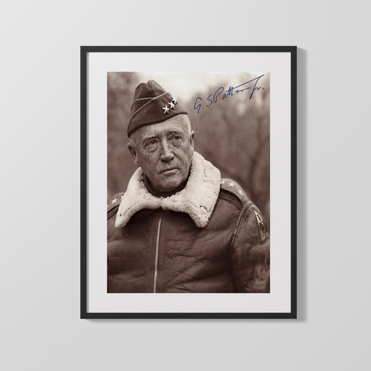 History Poster Print: General George Patton Autograph Replica Print - vintageframedprints.com