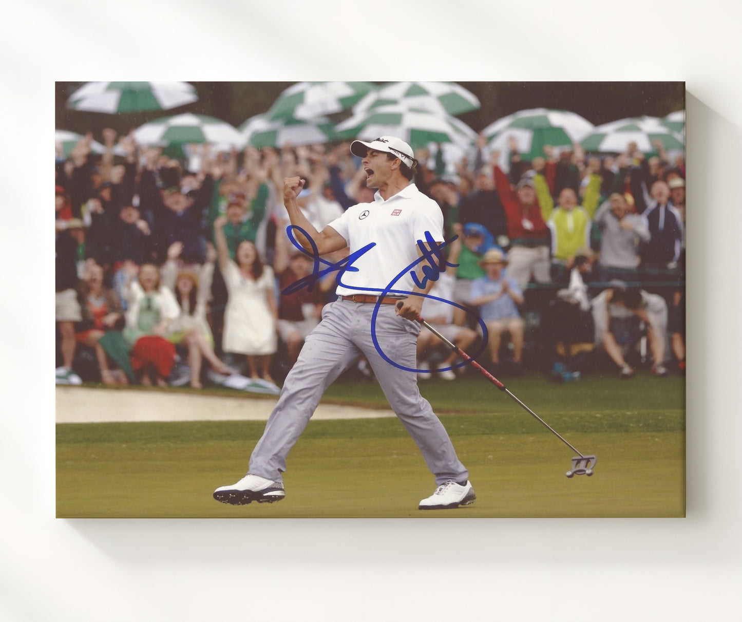 Adam Scott - Augusta Fist Pump 2013 golf wall art 20x24 Canvas