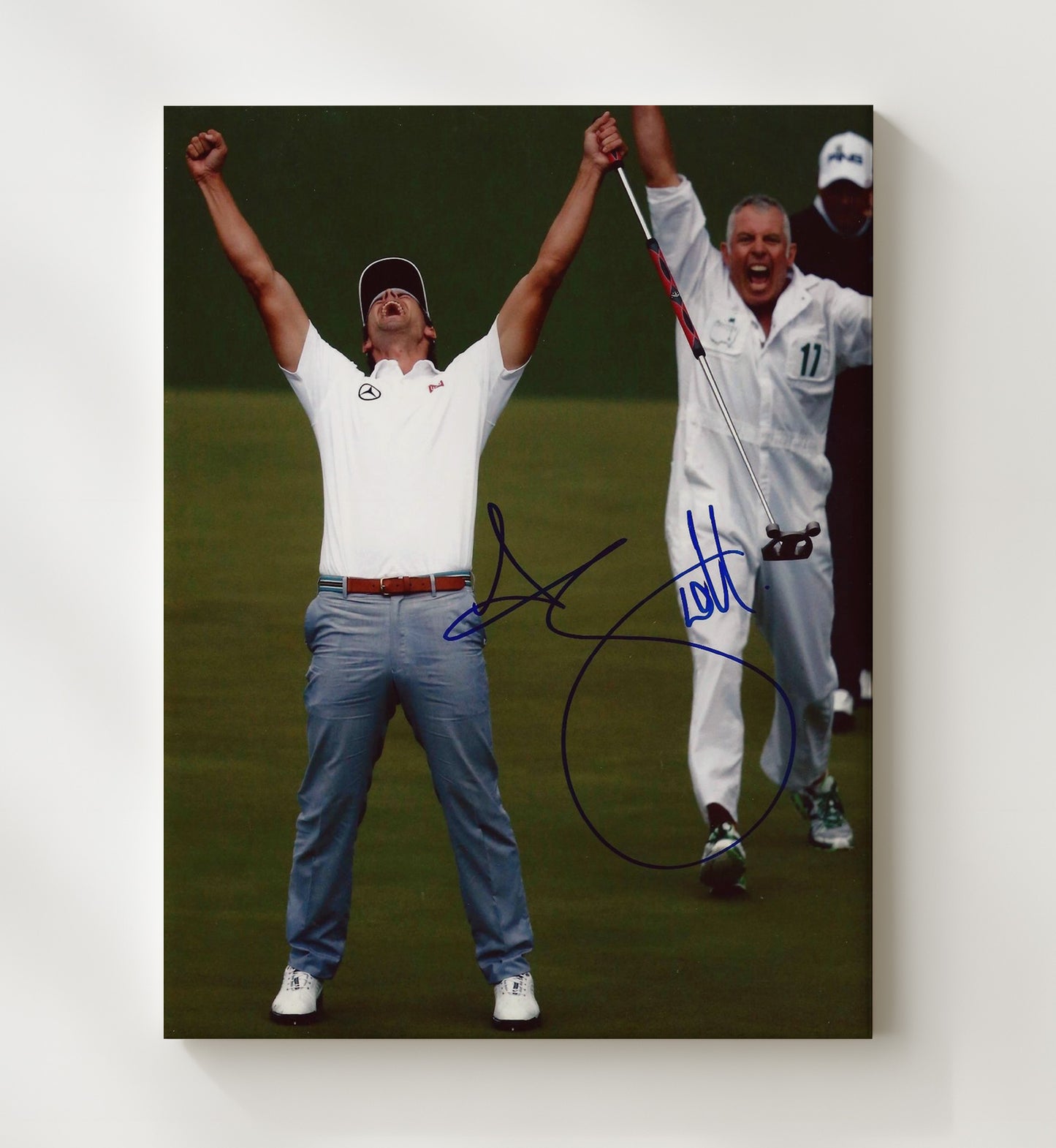 Adam Scott - Augusta Victory Celebration golf wall art 20x24 Canvas