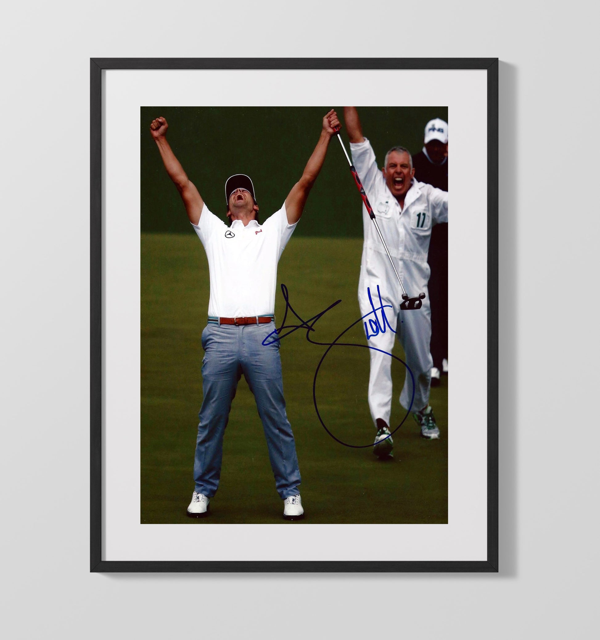 Adam Scott - Augusta Victory Celebration golf wall art 16x20 Gallery Frame