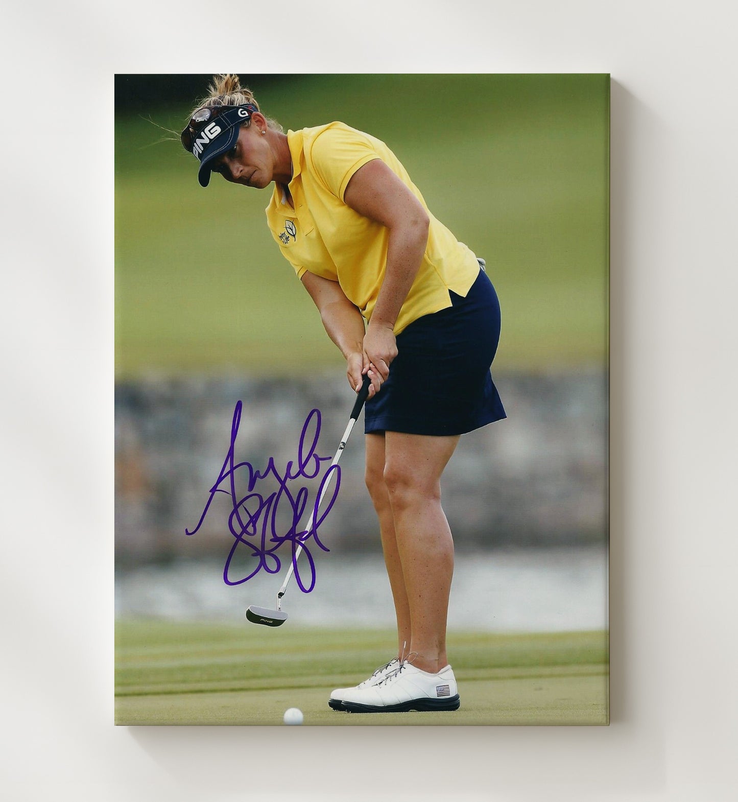Angela Stanford - Focused Putt golf wall art 20x24 Canvas