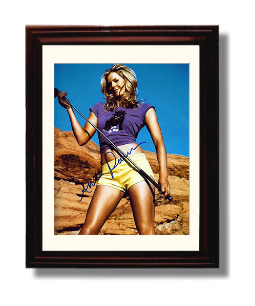 Anna Rawson - Desert Fairway Pose golf wall art 8x10 Beveled Frame