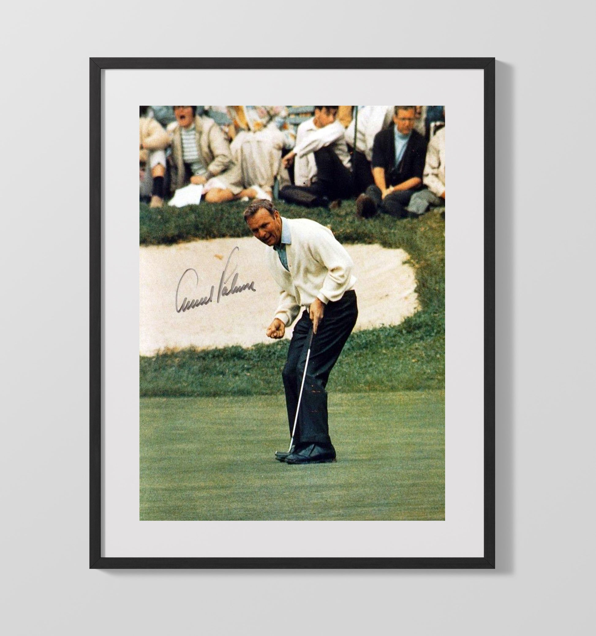 Arnold Palmer - Celebratory Putt golf wall art 16x20 Gallery Frame