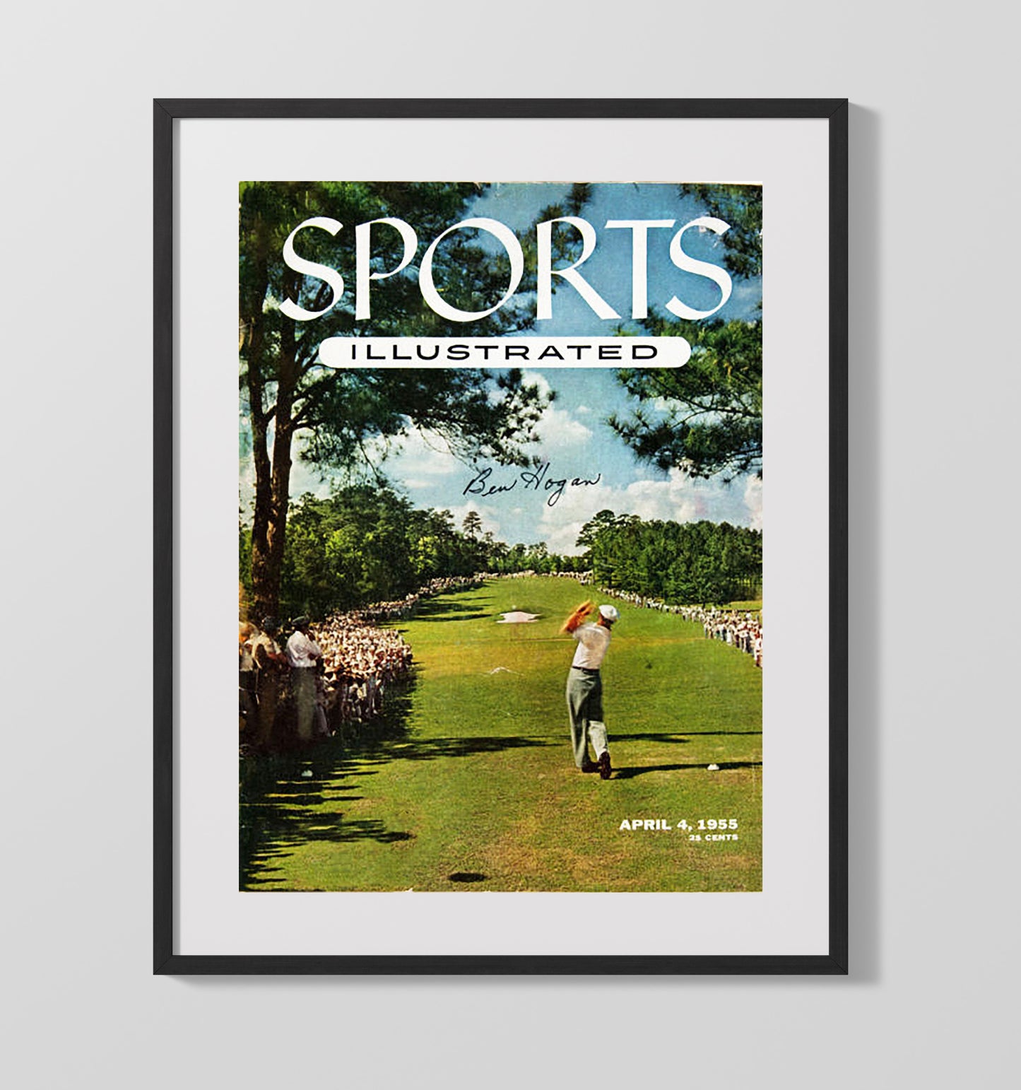 Ben Hogan - 1955 SI Cover Augusta Drive golf wall art 16x20 Gallery Frame