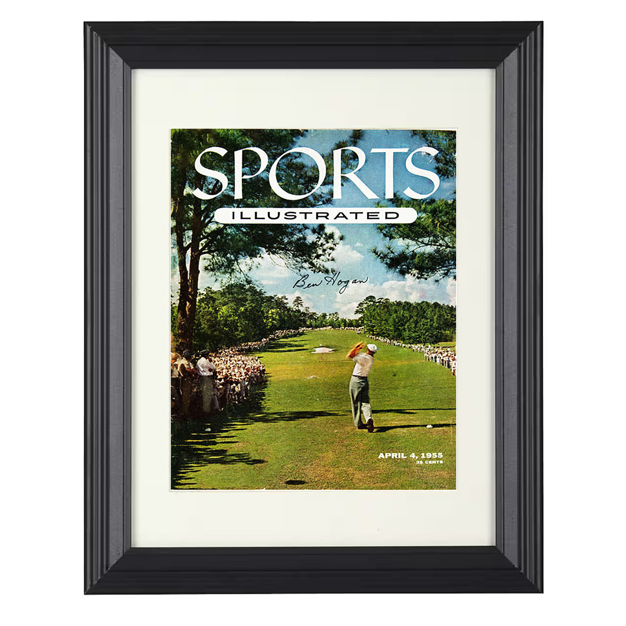 Ben Hogan – Augusta Drive 1955 SI 8x10 matted black framed golf wall art