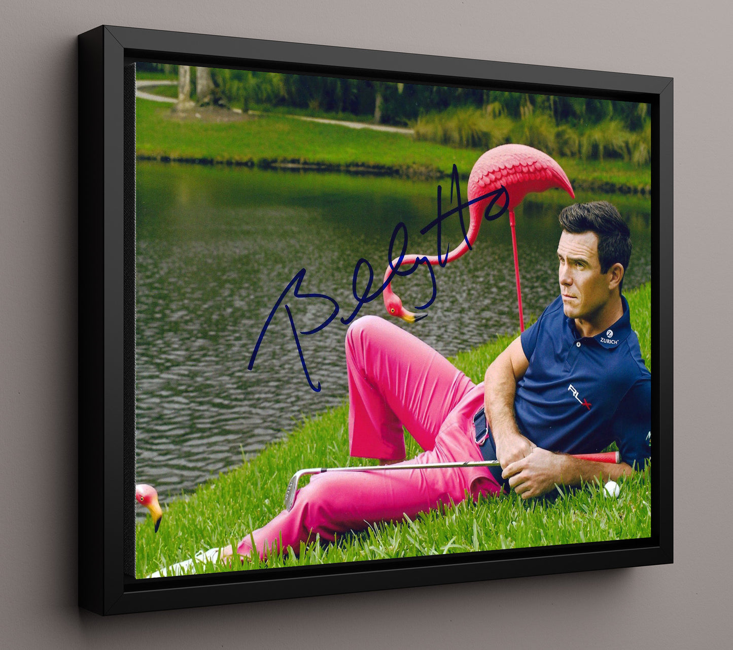Billy Horschel - Lakeside Golf Style golf wall art 16x20 Framed Canvas