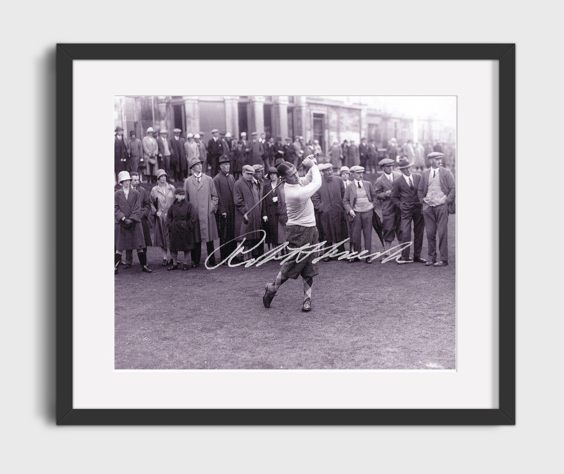 Bobby Jones - Historic Swing Study golf wall art 16x20 Gallery Frame