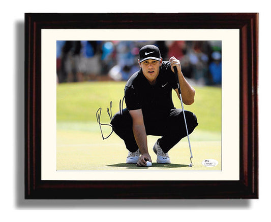 Brooks Koepka - Major Green Read golf wall art 8x10 Beveled Frame