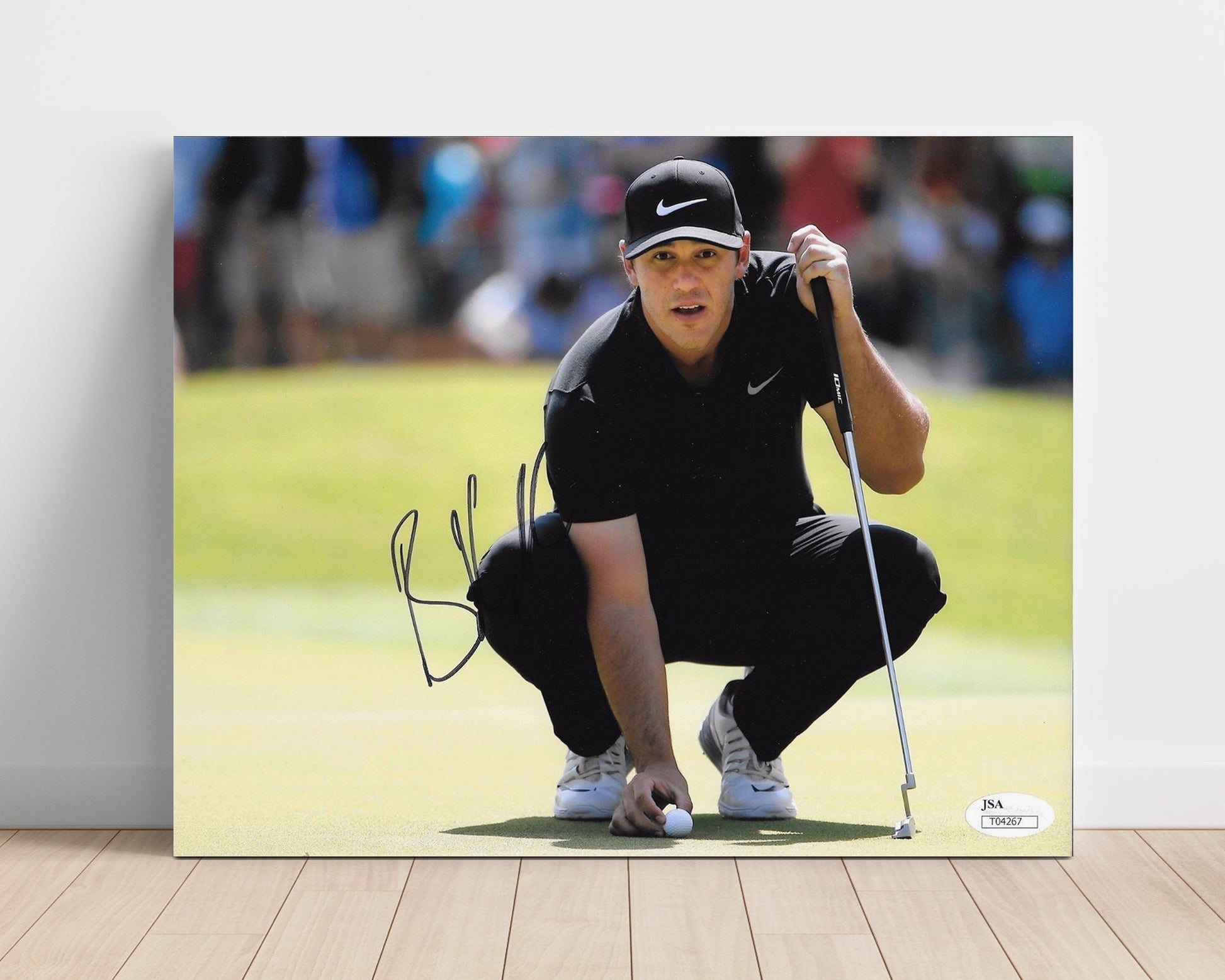 Brooks Koepka - Major Green Read golf wall art 16x20 Unframed Print