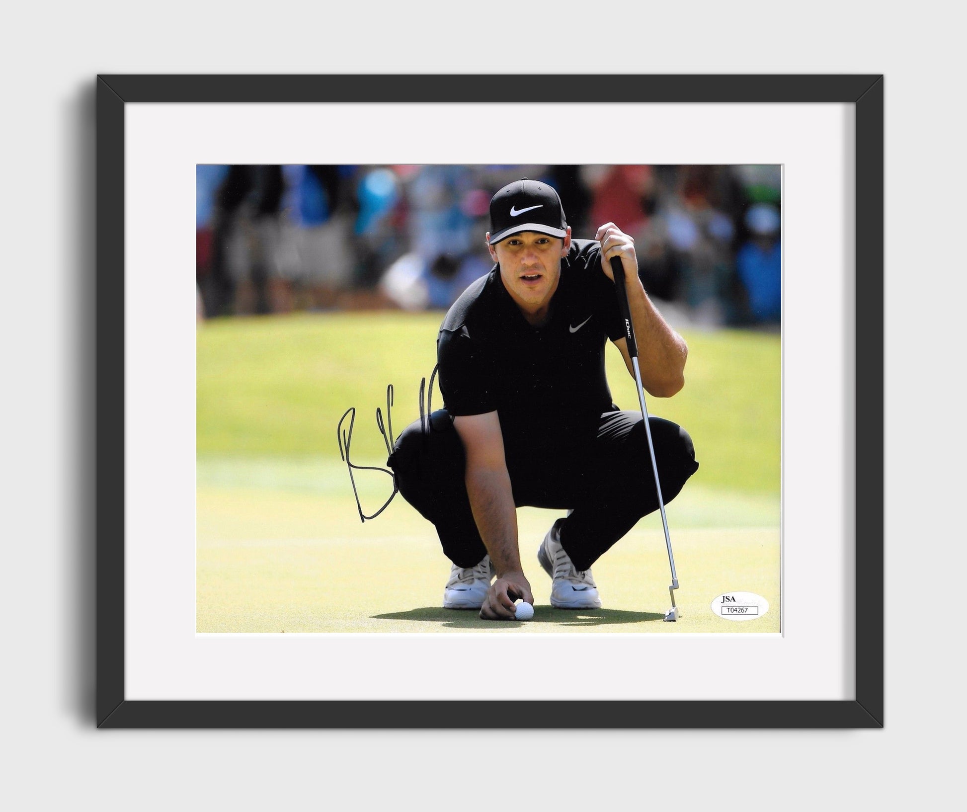Brooks Koepka - Major Green Read golf wall art 16x20 Gallery Frame