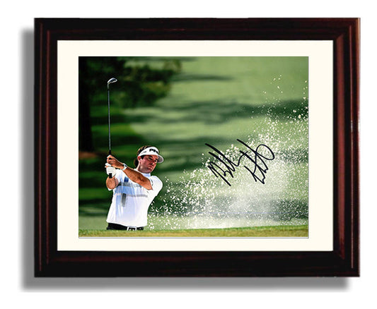 Bubba Watson - Bunker Explosion golf wall art 8x10 Beveled Frame