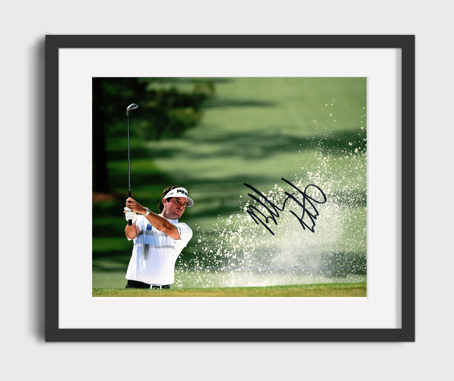Bubba Watson - Bunker Explosion golf wall art 16x20 Gallery Frame
