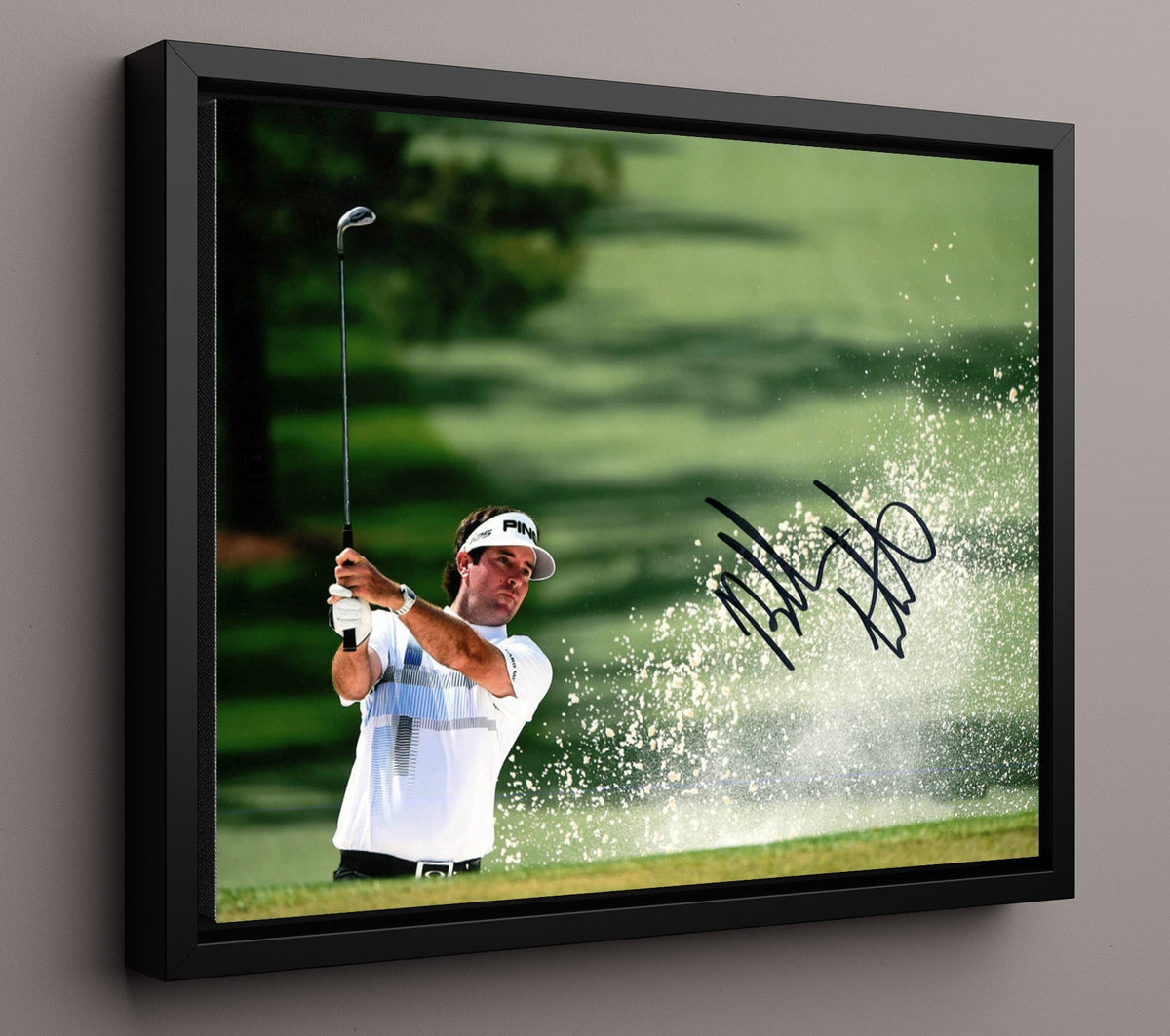 Bubba Watson - Bunker Explosion golf wall art 16x20 Gallery Frame
