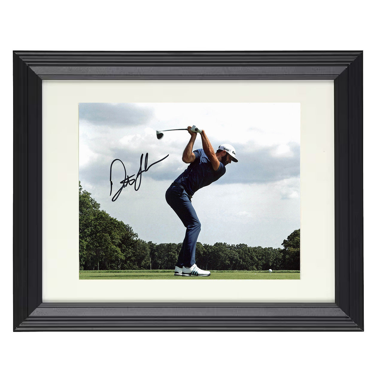 Dustin Johnson – Power Drive 8x10 matted black framed golf wall art