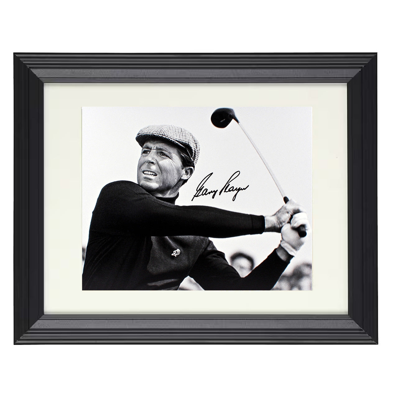 Gary Player – Classic Swing Image 8x10 matted black framed golf wall art