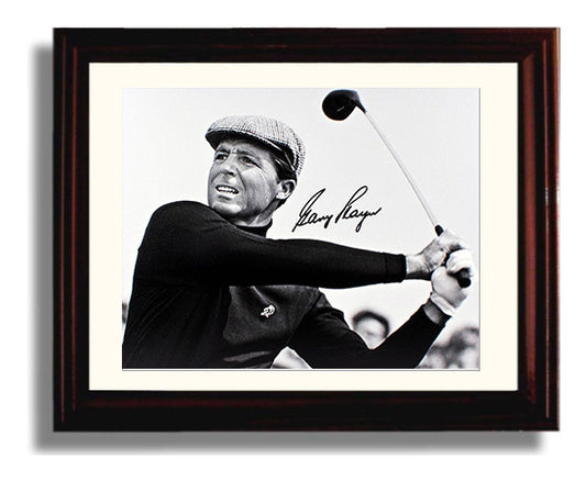 Gary Player - Classic Swing Study golf wall art 8x10 Beveled Frame
