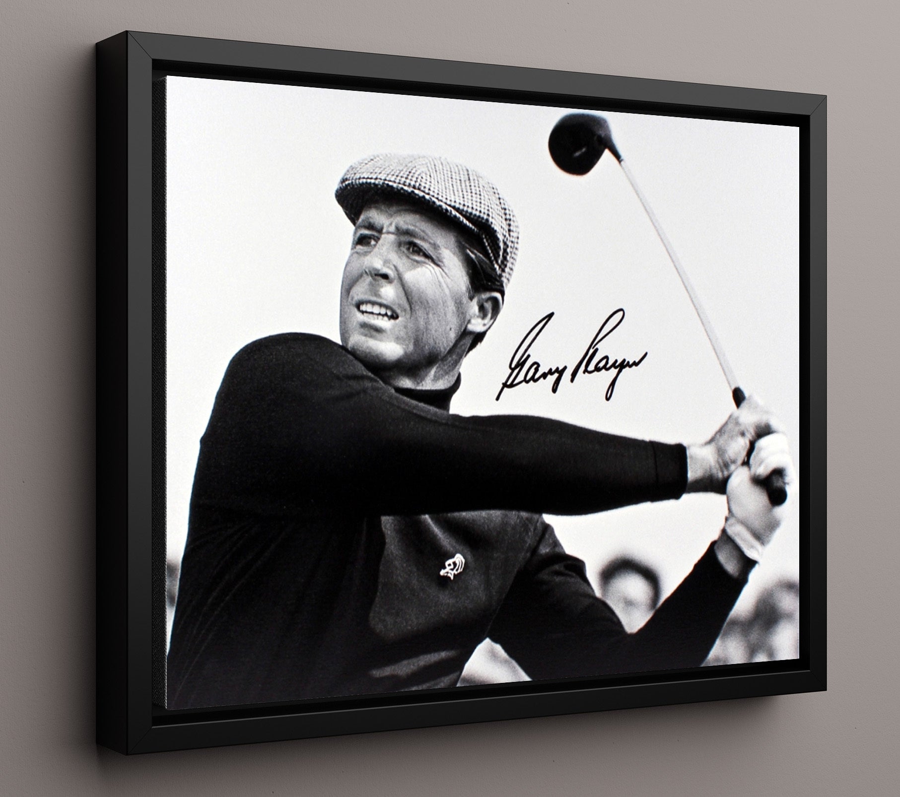 Gary Player - Classic Swing Study golf wall art 16x20 Framed Canvas