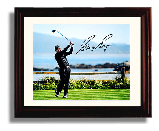 Gary Player - Coastal Swing Study golf wall art 8x10 Beveled Frame